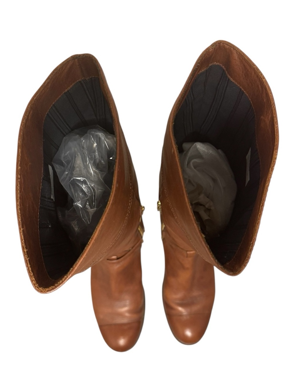 COACH Women’s Micha Leather Buckle Riding Boots, Chestnut Brown, Size 6 - Picture 8 of 16